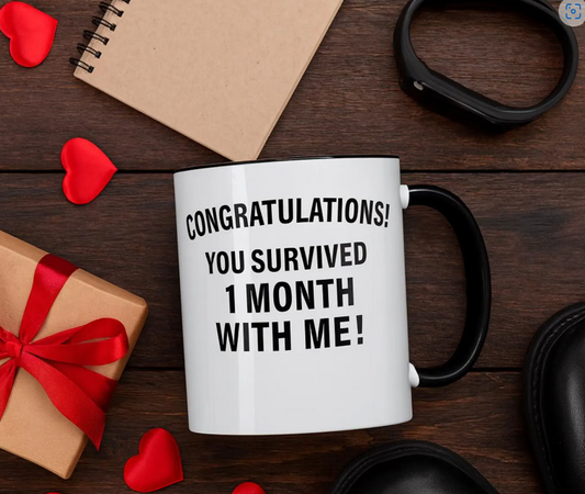 1 month anniversary gift for boyfriend, Gifts for him 1 month anniversary, 1 month anniversary mug, 1 month anniversary for him mug